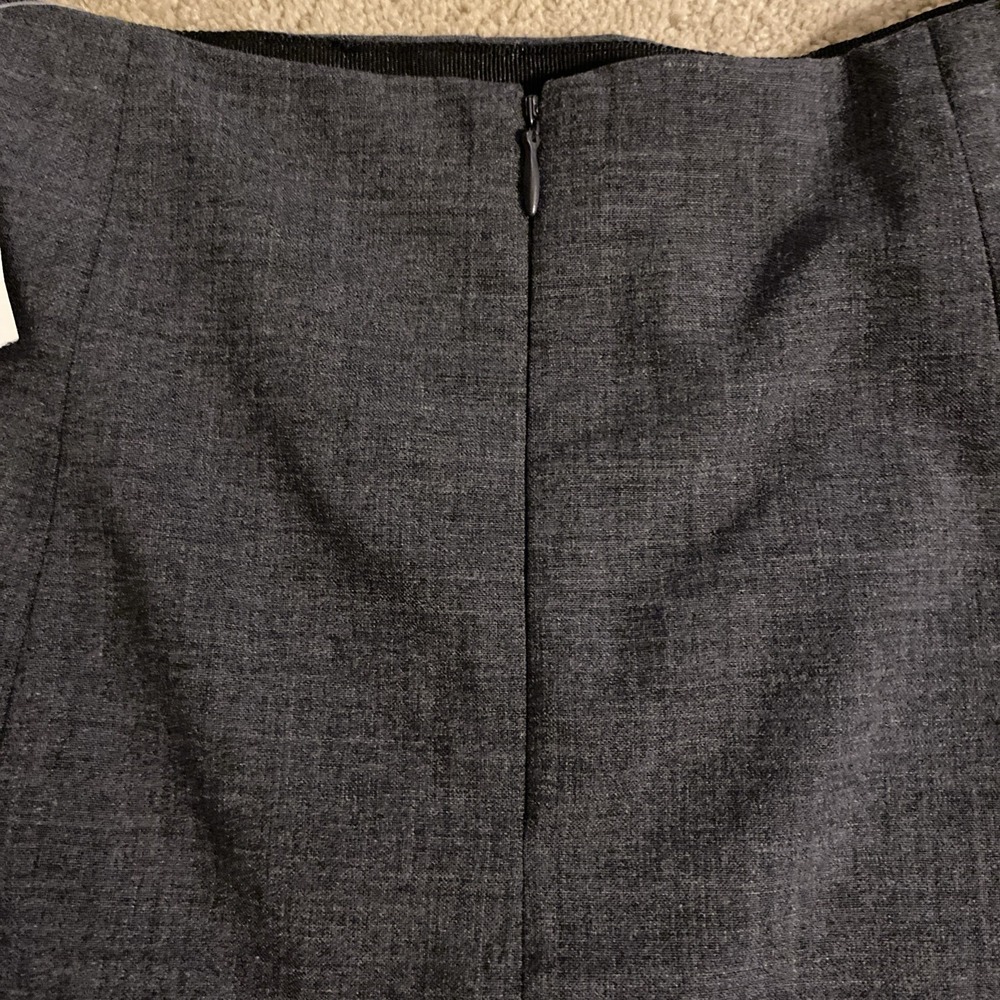 NWT EXPRESS MINI FLARED SKIRT GRAY LINED BACK ZIPPER WOOL SPANDEX SIZE 2 - Picture 13 of 14
